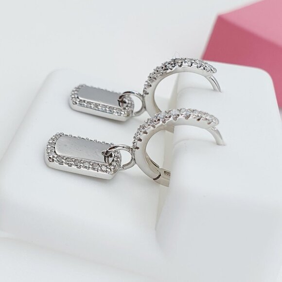 "925 Sterling Silver Cubic Zirconia Earrings, U19254687 - Picture 5 of 11